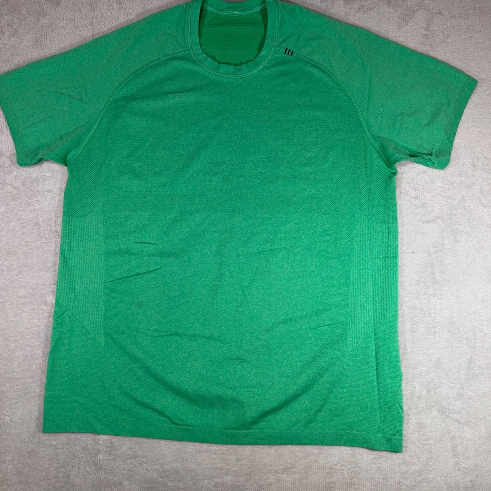 Lululemon Metal Vent Tech SS Shirt Kelly Green Heather‎ Mens XL Training Tee